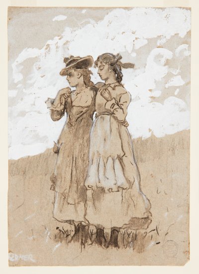 Two Young Girls by Winslow Homer