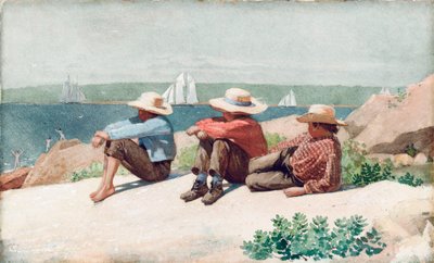Watching the Ships, Gloucester by Winslow Homer