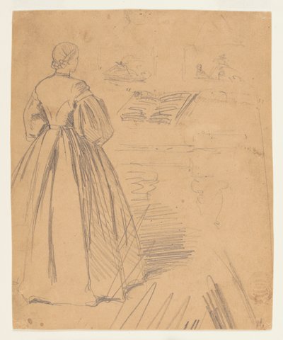 Woman Standing Before a Piano by Winslow Homer