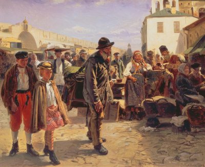 The Organ Grinder by Wladimir Jegorowitsch Makowski