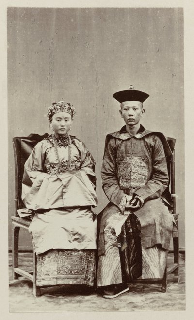 Chinese Bridal Couple from Ternate by Woodbury and Page