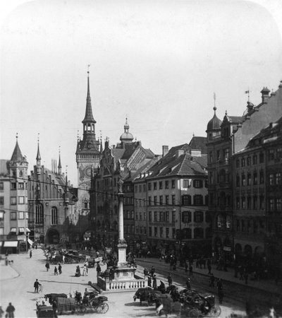 Marienplatz, Munich, Germany, c1900 by Wurthle and Sons