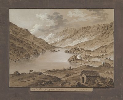 View of Oberalp Lake, late 18th-19th century by Xaver Triner