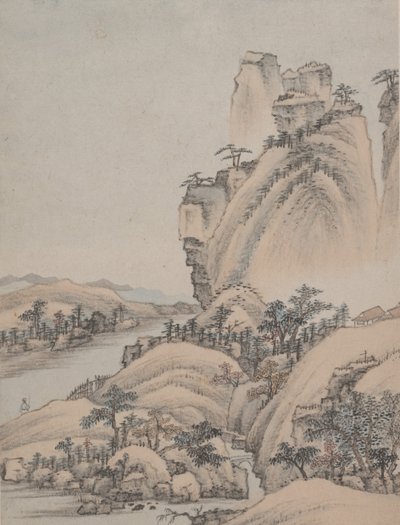 Landscapes, dated 1668 by Xiao Yuncong