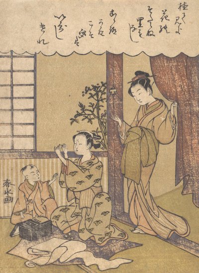 Domestic Scene by Yanagawa Shunsui