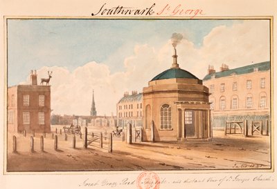 Turnpike on Great Dover Road, Southwark, London, 1825 by Yates