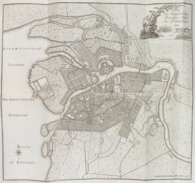 Map of Saint Petersburg by Yefim Maximovich Khudyakov