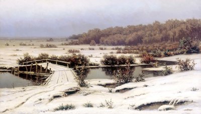 Early Snow, 1883 by Yefim Yefimovich Volkov
