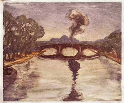 A Boat on the Seine, 1914 by Yelisaveta Sergeyevna Kruglikova