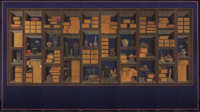 Books and Scholars’ Accouterments by Yi Taek gyun
