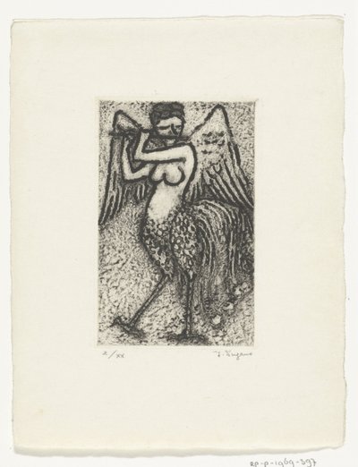 Siren Playing a Flute by Yo Sugano (signed by artist)