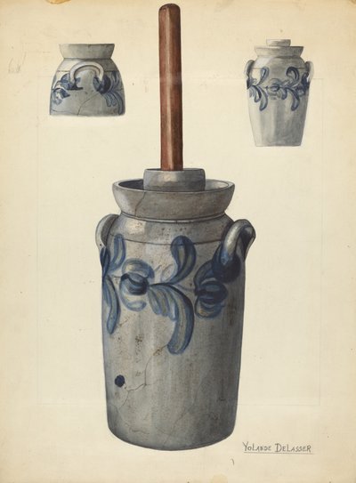 Butter Churn, c. 1936 by Yolande Delasser