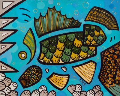 Freshwater Fishes Walleye, 2023 by Yue Zeng