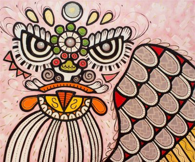 Lion Dance White by Yue Zeng