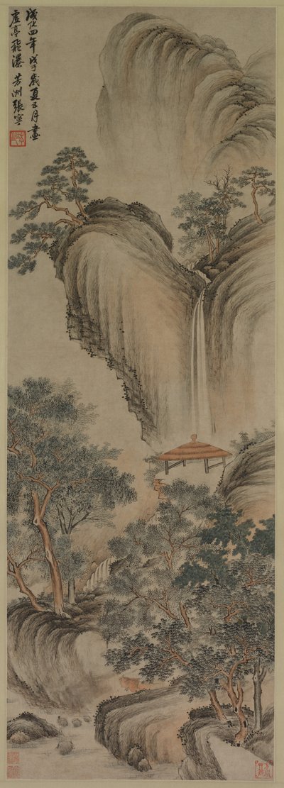 Empty Arbor and Rapid Waterfall by Zhang Ning