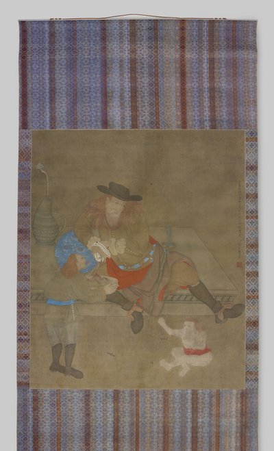Painting of Three Westerners by Zhang Rulin