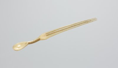 Snuff Spoon/Comb, Late 1800s (bone) by Zulu