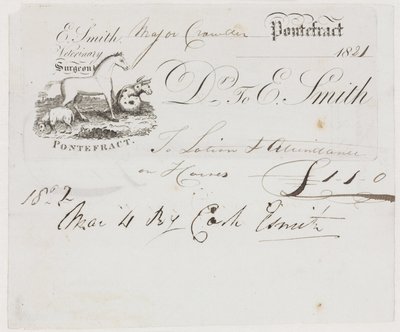 Veterinary Bill by Frederick (attr. to) Barnard