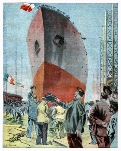 Battleship Le Jean Bart by . .