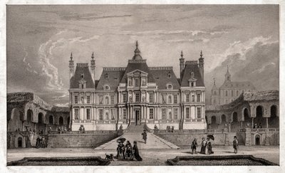 Castle of Maison Lafitte (engraving) by . .