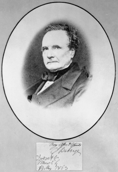 Charles Babbage, British mathematician and computing pioneer by Ferdinand Georg Waldmuller