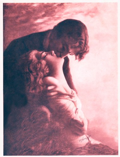 Couple Kissing, circa 1920 (illustration) by . .
