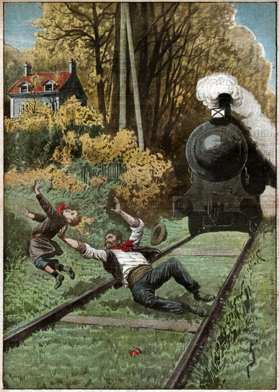 Courage of a railwayman by Ferdinand Georg Waldmuller