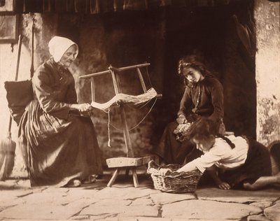Woman Weaving, circa 1900 by Frederick (attr. to) Barnard