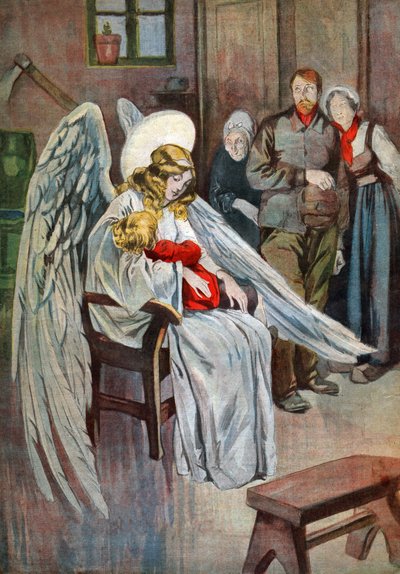 Guardian Angel (engraving) by . .