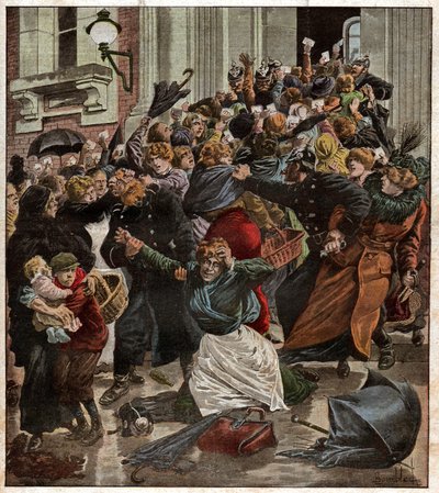 Food rationing in Berlin by Ferdinand Georg Waldmuller