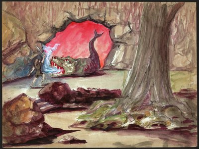 Siegfried Fight Fafner (illustration) by . .