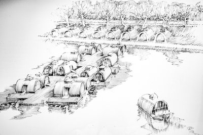 Sketches of Houses Never Built, Christiania, Copenhagen by . .