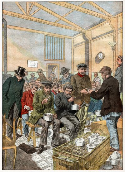 Soup Kitchen for Tramps in Paris by . .