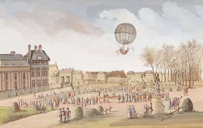 The First Ascent in a Hydrogen Balloon by Frederick (attr. to) Barnard