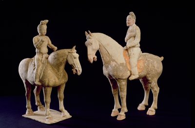 Two Riders, Chinese, Tang dynasty (618-906) by Hippolyte Lalaise Devéria