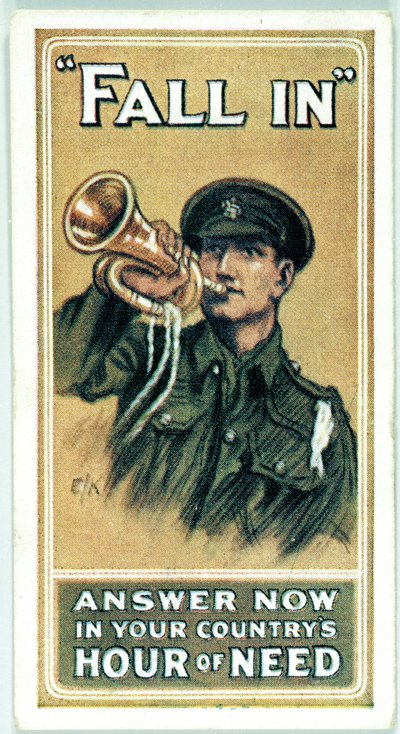 Cigarette cards - WW1 Recruiting by Ferdinand Georg Waldmuller