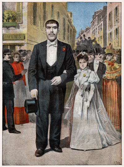 Wedding of a freak show giant by . .