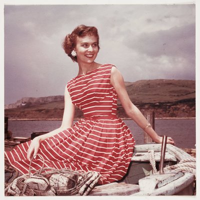 Woman wearing a summer dress, c 1950s by Frederick (attr. to) Barnard