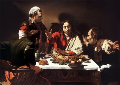 Supper at Emmaus by Michelangelo Merisi da  Caravaggio