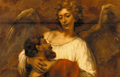 Jacob Wrestling with the Angel by Rembrandt van Rijn