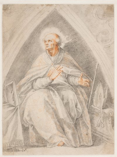 St Gregory Seated by after Cavalier d