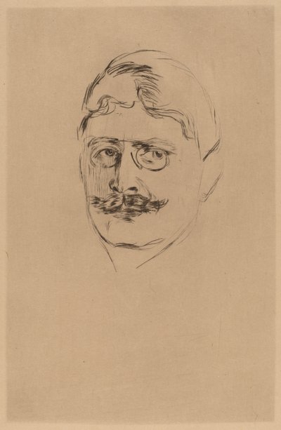 Knut Hamsun by after Edvard Munch