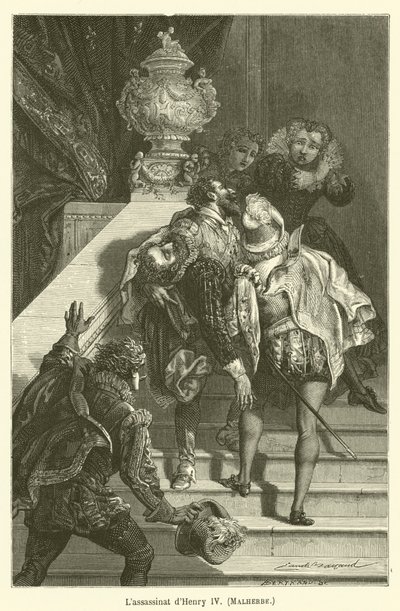 The Assassination of Henry IV, Malherbe by after Emile Antoine Bayard