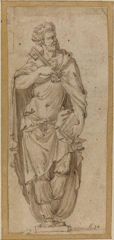 Saint Peter by after Francesco Salviati