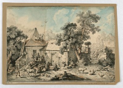 Seated Shepherd by after Francois Boucher