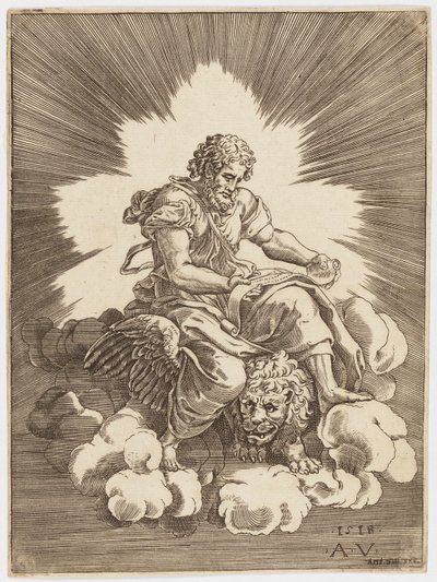 Saint Mark, Seated on a Lion by after Giulio Romano
