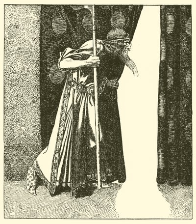 King Mark broods mischief by after Howard Pyle