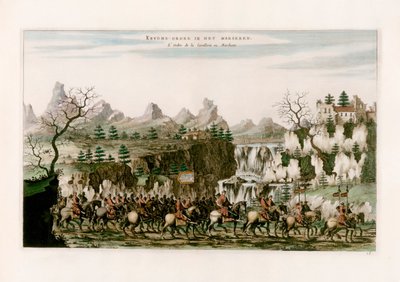 Cavalry Marching by after Johannes Nieuhof