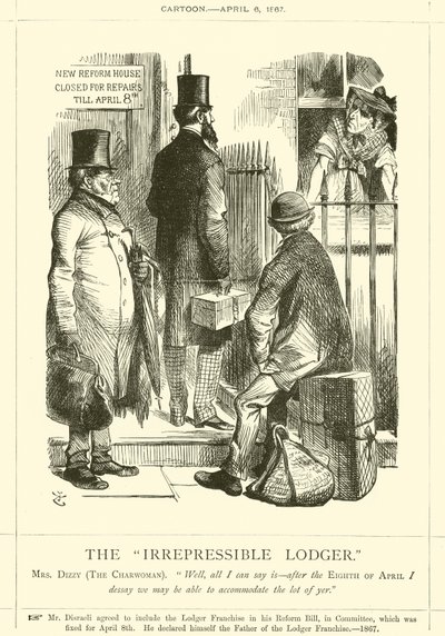 The Irrepressible Lodger by after John Tenniel