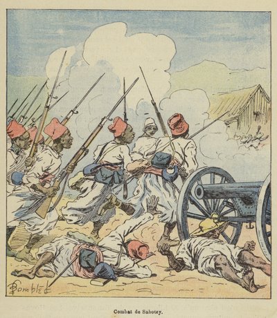 Battle of Sabotzy by after Louis Charles Bombled